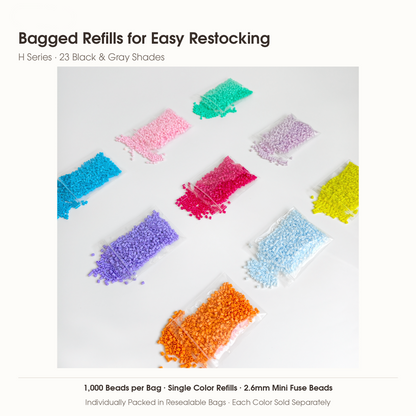 H Series Mini Fuse Bead Refills — 2.6mm | 1,000 per Color