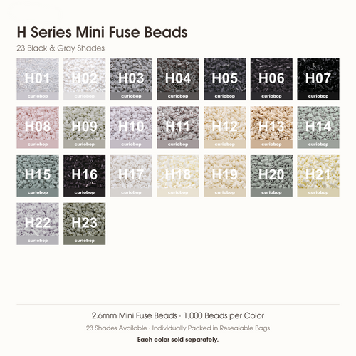 H Series Mini Fuse Bead Refills — 2.6mm | 1,000 per Color