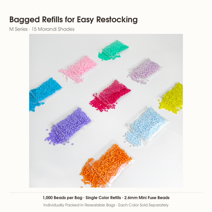 M Series Mini Fuse Bead Refills — 2.6mm | 1,000 per Color