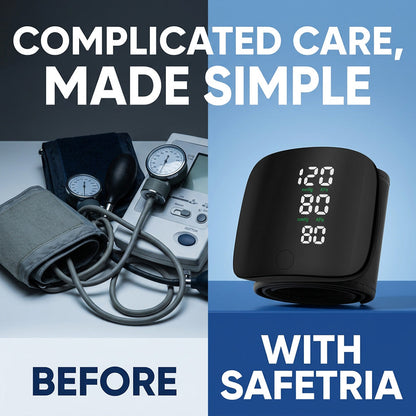 Smart Wrist Blood Pressure Monitor – Portable Digital BP & Pulse Tracker for Easy Home Health Monitoring